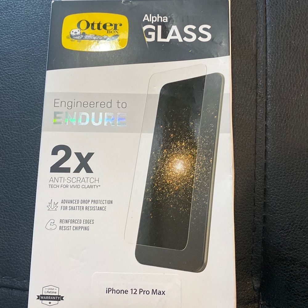 OtterBox Screen Protector Alpha Glass iPhone 12 Pro Max Shatterproof. New. I